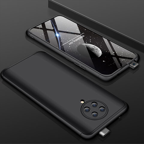 Funda Dura Plastico Rigida Carcasa Mate Frontal y Trasera 360 Grados P01 para Xiaomi Poco F2 Pro Negro