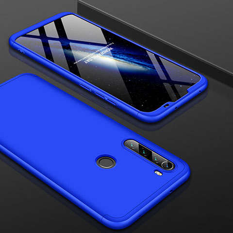 Funda Dura Plastico Rigida Carcasa Mate Frontal y Trasera 360 Grados P01 para Xiaomi Redmi Note 8 Azul