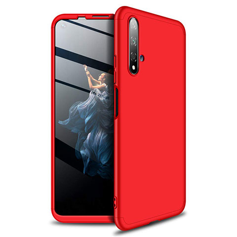 Funda Dura Plastico Rigida Carcasa Mate Frontal y Trasera 360 Grados P02 para Huawei Honor 20 Rojo