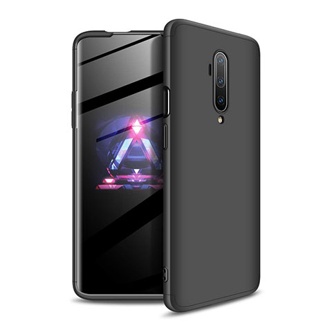 Funda Dura Plastico Rigida Carcasa Mate Frontal y Trasera 360 Grados P02 para OnePlus 7T Pro Negro