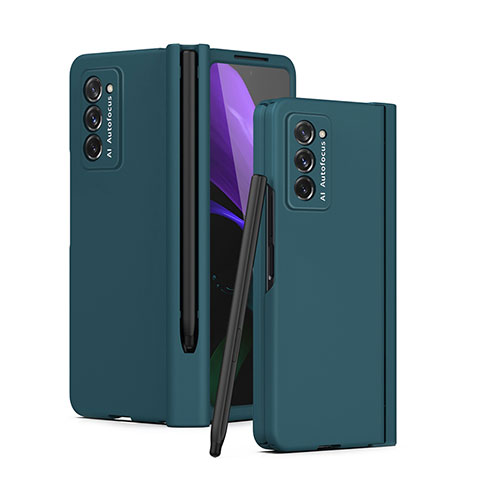 Funda Dura Plastico Rigida Carcasa Mate Frontal y Trasera 360 Grados P02 para Samsung Galaxy Z Fold2 5G Verde