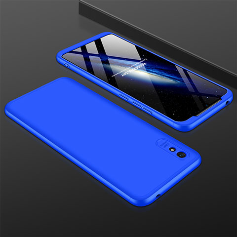 Funda Dura Plastico Rigida Carcasa Mate Frontal y Trasera 360 Grados P03 para Xiaomi Redmi 9AT Azul