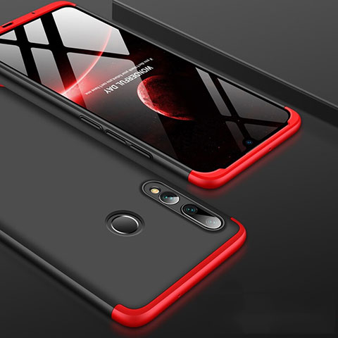 Funda Dura Plastico Rigida Carcasa Mate Frontal y Trasera 360 Grados para Huawei Enjoy 9s Rojo y Negro