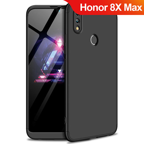 Funda Dura Plastico Rigida Carcasa Mate Frontal y Trasera 360 Grados para Huawei Honor 8X Max Negro