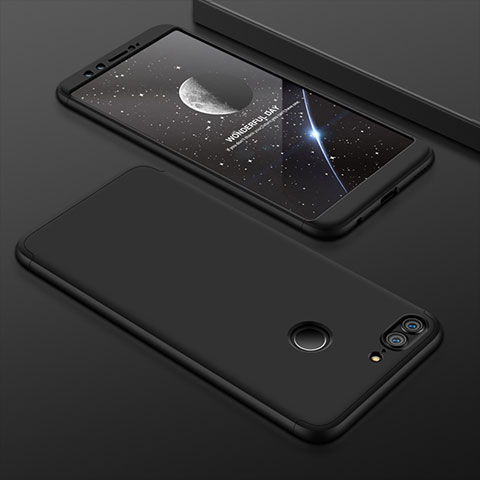 Funda Dura Plastico Rigida Carcasa Mate Frontal y Trasera 360 Grados para Huawei Honor 9 Lite Negro