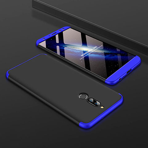 Funda Dura Plastico Rigida Carcasa Mate Frontal y Trasera 360 Grados para Huawei Mate 10 Lite Azul y Negro