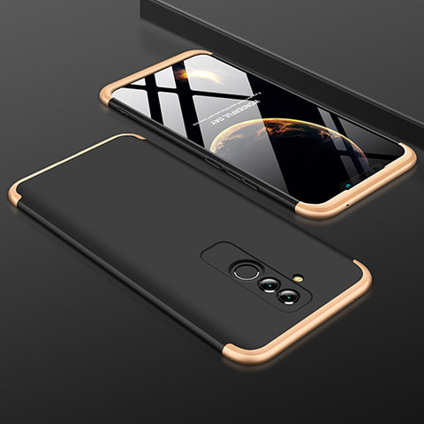 Funda Dura Plastico Rigida Carcasa Mate Frontal y Trasera 360 Grados para Huawei Mate 20 Lite Oro y Negro