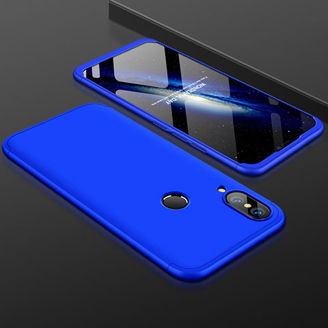 Funda Dura Plastico Rigida Carcasa Mate Frontal y Trasera 360 Grados para Huawei P20 Lite Azul