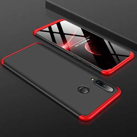 Funda Dura Plastico Rigida Carcasa Mate Frontal y Trasera 360 Grados para Huawei P30 Lite XL Rojo y Negro