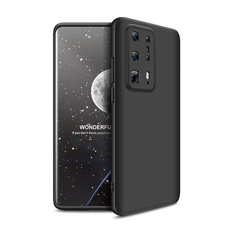 Funda Dura Plastico Rigida Carcasa Mate Frontal y Trasera 360 Grados para Huawei P40 Pro+ Plus Negro