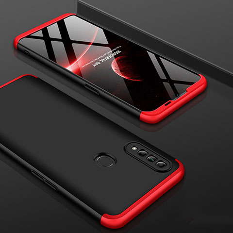 Funda Dura Plastico Rigida Carcasa Mate Frontal y Trasera 360 Grados para Oppo A31 Rojo y Negro