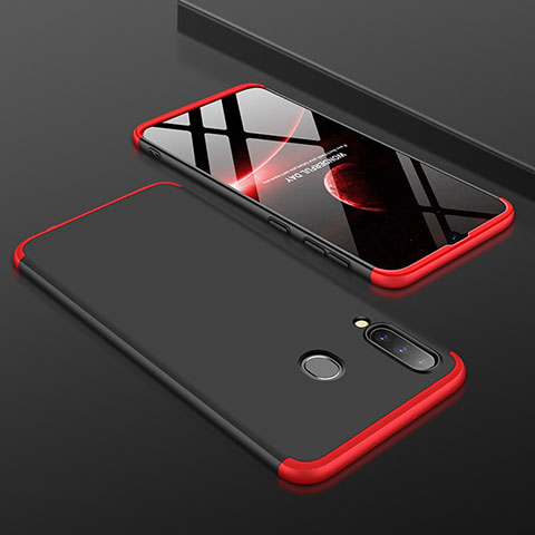 Funda Dura Plastico Rigida Carcasa Mate Frontal y Trasera 360 Grados para Samsung Galaxy A30 Rojo y Negro