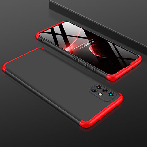 Funda Dura Plastico Rigida Carcasa Mate Frontal y Trasera 360 Grados para Samsung Galaxy A51 5G Rojo y Negro