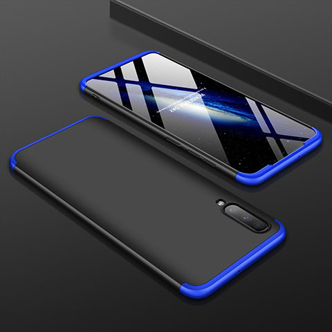Funda Dura Plastico Rigida Carcasa Mate Frontal y Trasera 360 Grados para Samsung Galaxy A70 Azul y Negro