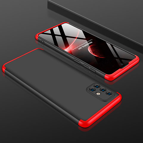 Funda Dura Plastico Rigida Carcasa Mate Frontal y Trasera 360 Grados para Samsung Galaxy A71 5G Rojo y Negro