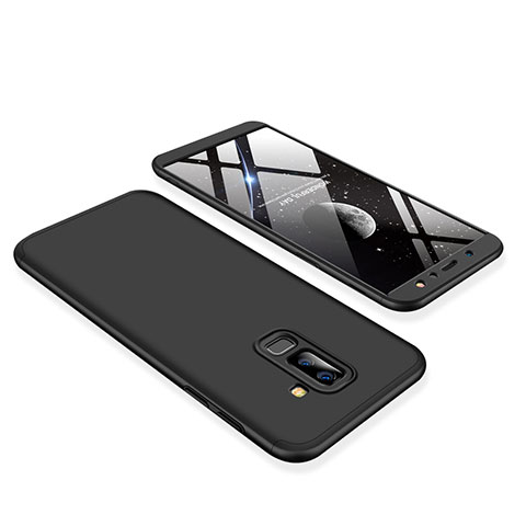 Funda Dura Plastico Rigida Carcasa Mate Frontal y Trasera 360 Grados para Samsung Galaxy A9 Star Lite Negro
