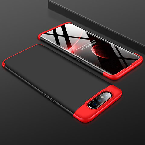 Funda Dura Plastico Rigida Carcasa Mate Frontal y Trasera 360 Grados para Samsung Galaxy A90 4G Rojo y Negro