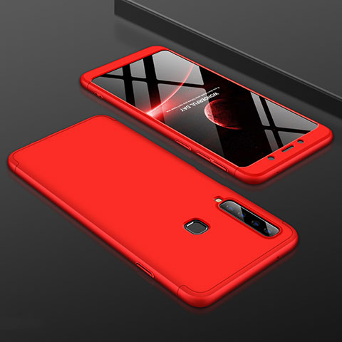 Funda Dura Plastico Rigida Carcasa Mate Frontal y Trasera 360 Grados para Samsung Galaxy A9s Rojo