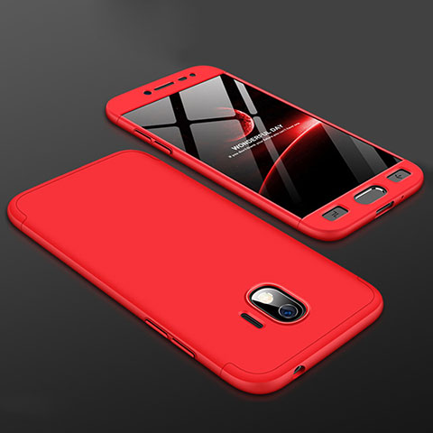 Funda Dura Plastico Rigida Carcasa Mate Frontal y Trasera 360 Grados para Samsung Galaxy Grand Prime Pro (2018) Rojo