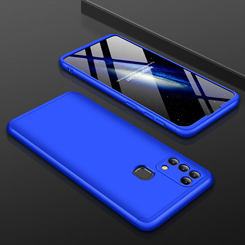 Funda Dura Plastico Rigida Carcasa Mate Frontal y Trasera 360 Grados para Samsung Galaxy M21s Azul
