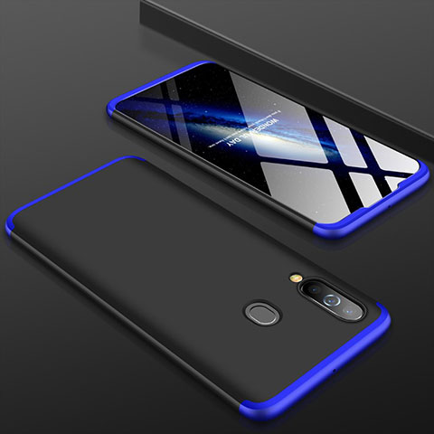 Funda Dura Plastico Rigida Carcasa Mate Frontal y Trasera 360 Grados para Samsung Galaxy M40 Azul y Negro
