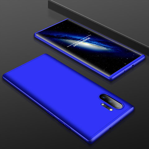 Funda Dura Plastico Rigida Carcasa Mate Frontal y Trasera 360 Grados para Samsung Galaxy Note 10 Plus 5G Azul