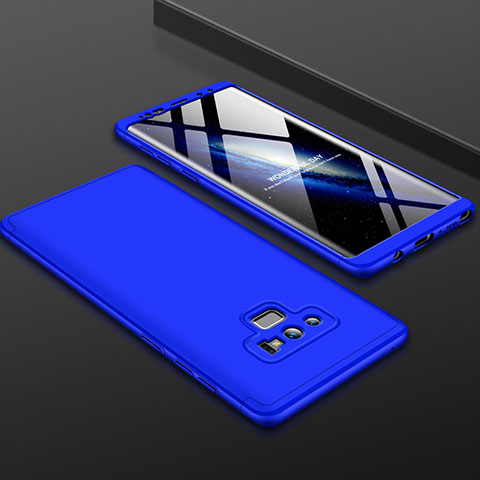 Funda Dura Plastico Rigida Carcasa Mate Frontal y Trasera 360 Grados para Samsung Galaxy Note 9 Azul