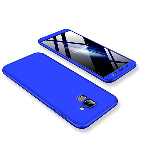 Funda Dura Plastico Rigida Carcasa Mate Frontal y Trasera 360 Grados para Samsung Galaxy On6 (2018) J600F J600G Azul