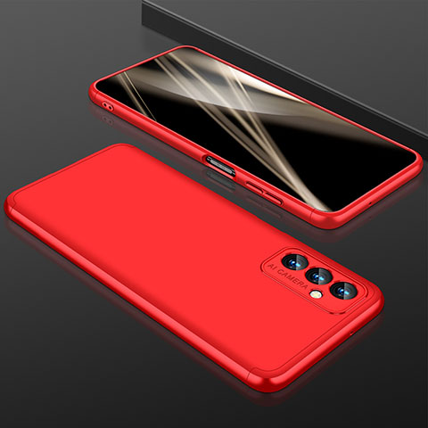 Funda Dura Plastico Rigida Carcasa Mate Frontal y Trasera 360 Grados para Samsung Galaxy Quantum2 5G Rojo