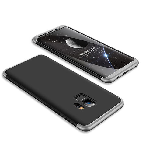 Funda Dura Plastico Rigida Carcasa Mate Frontal y Trasera 360 Grados para Samsung Galaxy S9 Gris