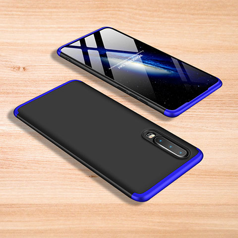 Funda Dura Plastico Rigida Carcasa Mate Frontal y Trasera 360 Grados para Xiaomi Mi 9 Azul y Negro