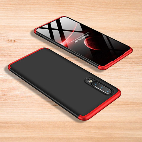 Funda Dura Plastico Rigida Carcasa Mate Frontal y Trasera 360 Grados para Xiaomi Mi 9 Pro Rojo y Negro
