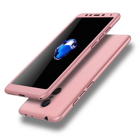 Funda Dura Plastico Rigida Carcasa Mate Frontal y Trasera 360 Grados para Xiaomi Redmi 5 Rosa