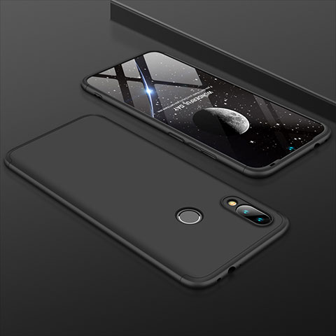 Funda Dura Plastico Rigida Carcasa Mate Frontal y Trasera 360 Grados para Xiaomi Redmi 7 Negro
