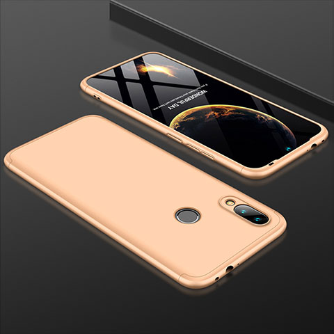 Funda Dura Plastico Rigida Carcasa Mate Frontal y Trasera 360 Grados para Xiaomi Redmi 7 Oro