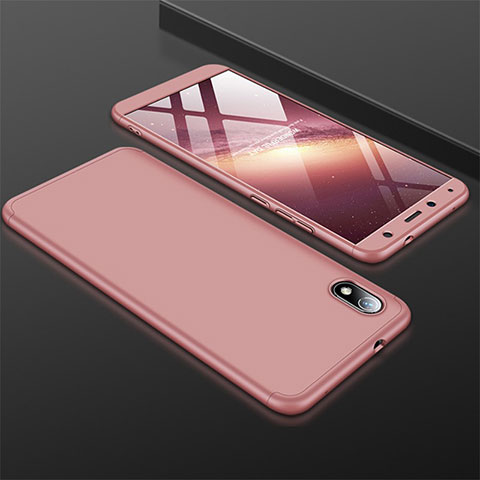 Funda Dura Plastico Rigida Carcasa Mate Frontal y Trasera 360 Grados para Xiaomi Redmi 7A Oro Rosa