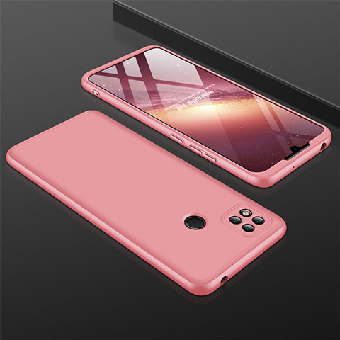 Funda Dura Plastico Rigida Carcasa Mate Frontal y Trasera 360 Grados para Xiaomi Redmi 9 India Oro Rosa