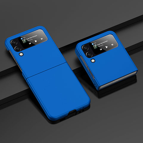 Funda Dura Plastico Rigida Carcasa Mate H07 para Samsung Galaxy Z Flip4 5G Azul