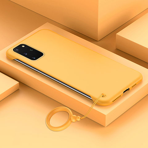 Funda Dura Plastico Rigida Carcasa Mate JS1 para Samsung Galaxy S20 Plus 5G Amarillo