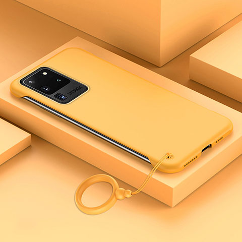 Funda Dura Plastico Rigida Carcasa Mate JS1 para Samsung Galaxy S20 Ultra Amarillo