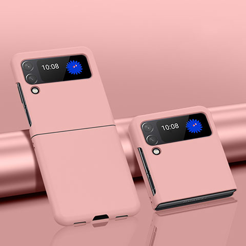 Funda Dura Plastico Rigida Carcasa Mate L01 para Samsung Galaxy Z Flip3 5G Oro Rosa