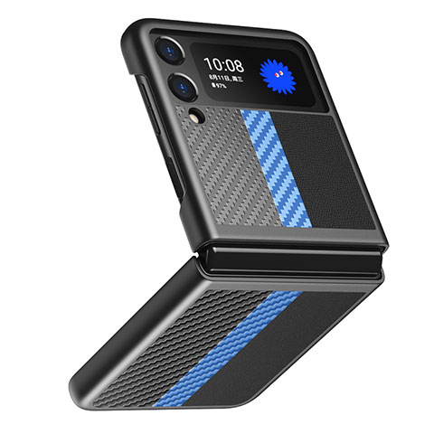 Funda Dura Plastico Rigida Carcasa Mate L05 para Samsung Galaxy Z Flip3 5G Azul Cielo
