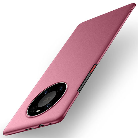 Funda Dura Plastico Rigida Carcasa Mate M01 para Huawei Mate 40 Pro Rojo Rosa