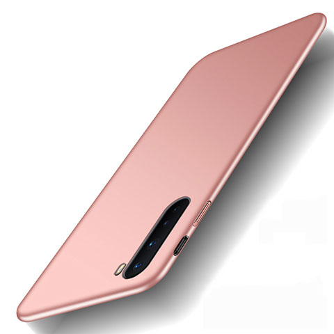 Funda Dura Plastico Rigida Carcasa Mate M01 para OnePlus Nord Oro Rosa