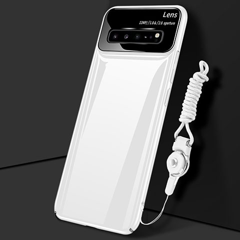 Funda Dura Plastico Rigida Carcasa Mate M01 para Samsung Galaxy S10 5G SM-G977B Blanco