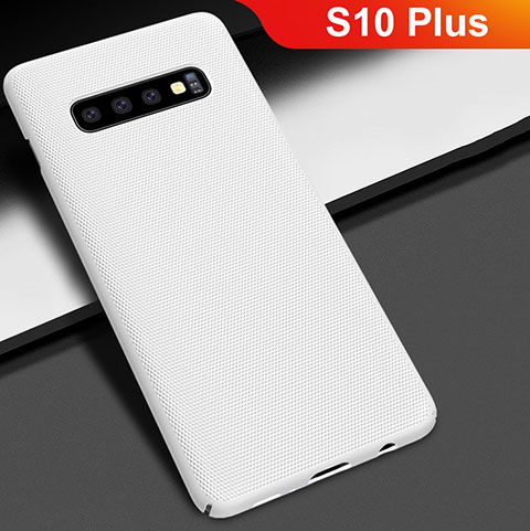 Funda Dura Plastico Rigida Carcasa Mate M01 para Samsung Galaxy S10 Plus Blanco