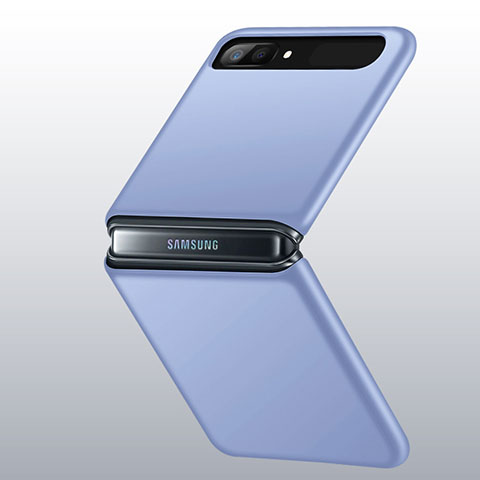 Funda Dura Plastico Rigida Carcasa Mate M01 para Samsung Galaxy Z Flip 5G Azul Cielo