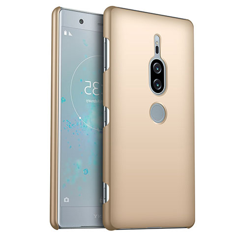 Funda Dura Plastico Rigida Carcasa Mate M01 para Sony Xperia XZ2 Premium Oro