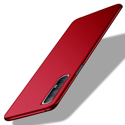 Funda Dura Plastico Rigida Carcasa Mate M02 para Oppo Find X2 Neo Rojo