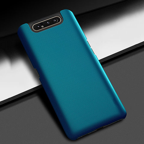 Funda Dura Plastico Rigida Carcasa Mate M02 para Samsung Galaxy A80 Azul